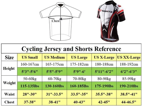 Vista 8 de Sponeed, suéter de ciclismo, mallas cortas con almohadilla, respirable, ciclismo, hombres.