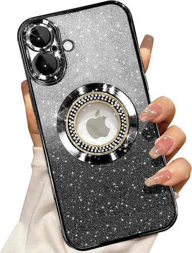 Vista 236 de Misscase Funda magnética con purpurina para iPhone 11 compatible con MagSafe, protección completa, delgada, a prueba de golpes, antiarañazos