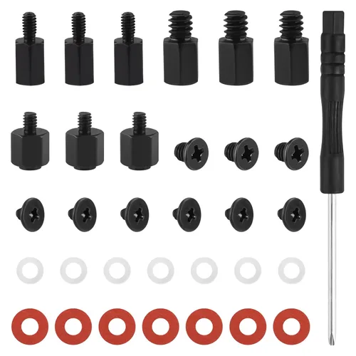 Vista 8 de 165 piezas de kit de tornillos para computadora para reparación de laptop y PC - Tornillos PCIe NVMe M.2, tuercas de separación, kit de tornillos