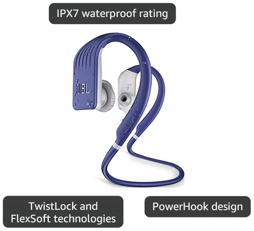 Vista 3 de JBL Endurance JUMP - Auriculares deportivos intrauditivos - Azul