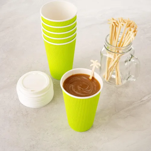 Vista 7 de Restaurantware Restpresso - Agitadores de café de 6.8 pulgadas, 100 palitos desechables de palmera, resistentes para bebidas calientes y frías Palm