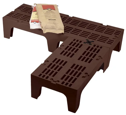 Vista 2 de Cambro DRS360131 - Estante para escondite con parte superior ranurada de 36 pulgadas, caja marrón oscuro de 1