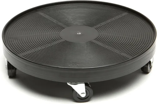 Vista 12 de Carrito de plantas rodante de 16 pulgadas con ruedas y orificio de drenaje, plataforma de plantas resistente con rueda de bloqueo, base de maceta