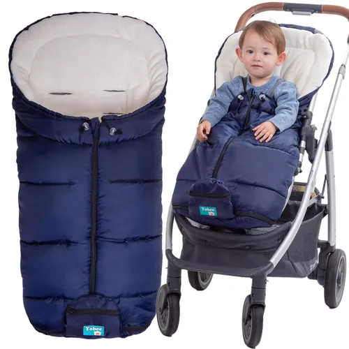 Vista 10 de Yobee Saco universal para cochecito de bebé, saco de dormir cálido para caminar al aire libre, para correr, impermeable, a prueba de invierno, saco
