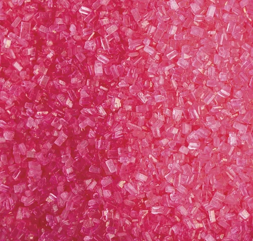 Vista 2 de Wilton Azúcar espumoso rosa, chispas brillantes para decorar pasteles, cupcakes, galletas y postres, cristales de azúcar rosa comestibles