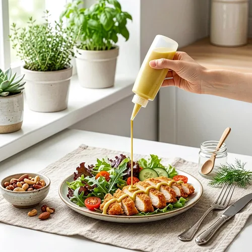 Vista 7 de Bekith Paquete de 30 botellas pequeñas de plástico para condimentos con tapa de punta roja, botella de chorro de 4 onzas para ketchup, barbacoa