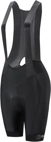 Vista 8 de YKYWBIKE Baberos de ciclismo para mujer, pantalones cortos acolchados para mujer, pantalones cortos de ciclismo de 6 horas UPF50+ para bicicleta