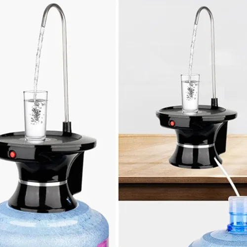 Vista 4 de Dispensador de agua, bomba de agua para jarra de 5 galones, bomba eléctrica dispensadora de agua recargable, fuerte, salida rápida, bajo ruido
