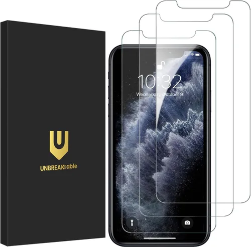 Vista 18 de UNBREAKcable Protector de pantalla de vidrio templado inastillable para iPhone SE 2022/SE 2020, iPhone 8/7 [paquete de 3] [99.99% transparente HD]