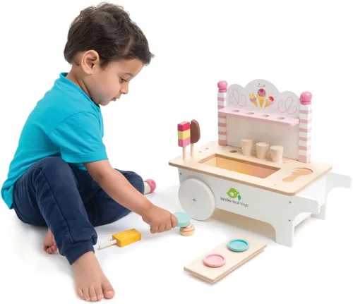 Vista 4 de Tender Leaf Toys Carrito de helados, 14.76 pulgadas de longitud