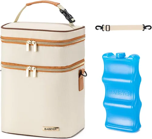 Vista 16 de Bolsa enfriadora de leche materna con bolsa de hielo para 6 biberones de hasta 9 onzas