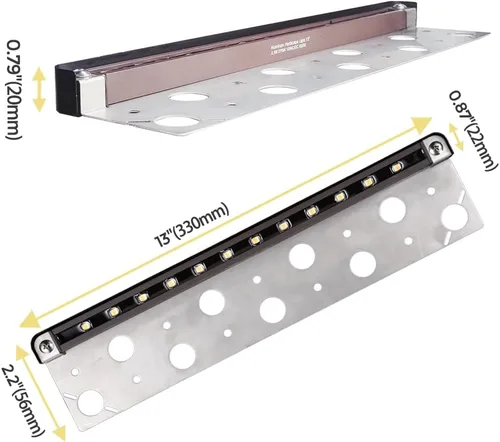 Vista 4 de COLOER Paquete de 2 luces LED Hardscape de 13 pulgadas 2.5W 240LM 2700K