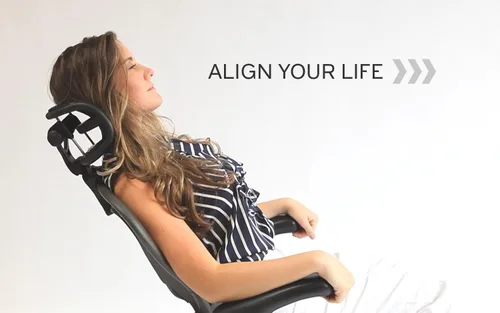 Vista 7 de Reposacabezas para silla Herman Miller Aeron de Engineered Now., otro, Plomo