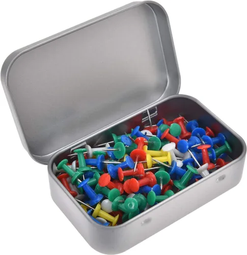 Vista 5 de Aybloom Latas rectangulares de metal vacías con bisagras – Paquete de 40 mini recipientes portátiles plateados kit de almacenamiento pequeño