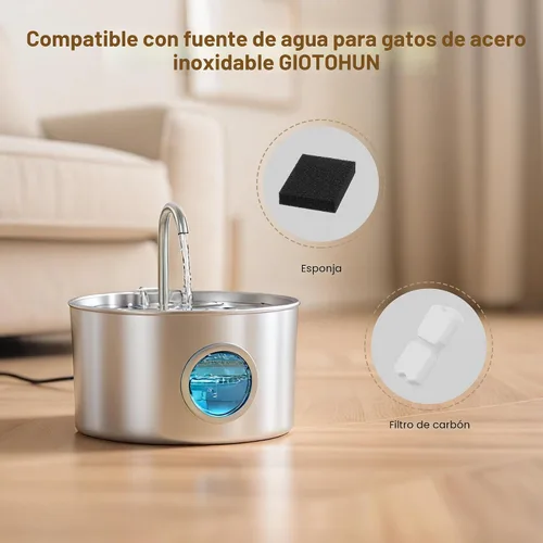 Vista 2 de GIOTOHUN Reemplazo del filtro de fuente de agua para gatos: 12 filtros de fuente para gatos, 12 filtros de fuente para mascotas, 6 filtros