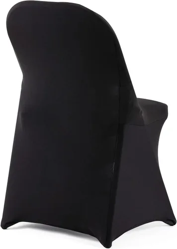 Vista 2 de Fundas plegables para sillas de fiesta, 12 piezas, fundas universales de elastano ajustables para bodas, banquetes, conferencias