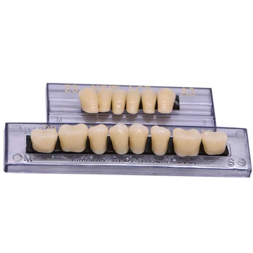 Vista 5 de RZJZGZ 168 piezas dentales de resina sintética dentales dentales dentales dientes falsos temporales 6 juegos de dientes falsos 23 A2