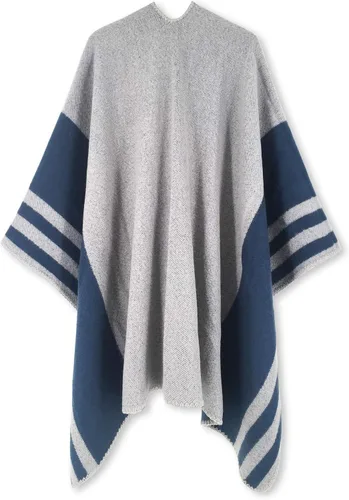 Vista 130 de Moss Rose Chal de viaje para mujer, capa tipo poncho de frente abierto para otoño e invierno