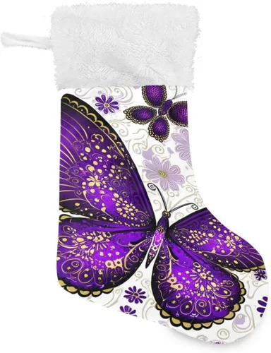 Vista 11 de Calcetines de Navidad de calaveras de Navidad grandes y cálidas de 18 x 12 pulgadas, decoración de medias de Navidad colgantes para la familia