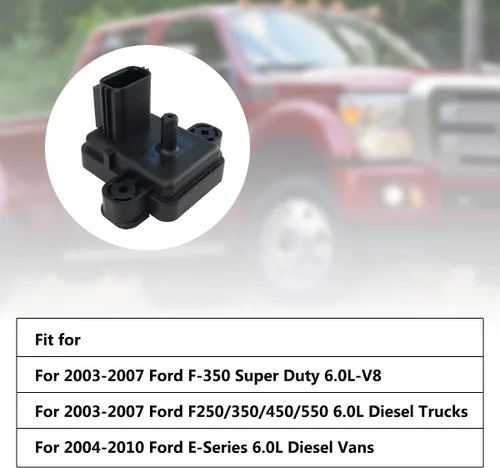 Vista 4 de Sensor MAP Compatible con Ford F250 F350 F450 F550 Super E-Series Duty Diesel 6.0L Camiones Furgonetas, Sensor de Presión Absoluta del Colector