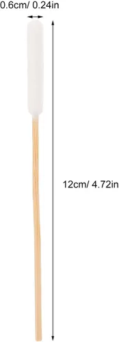 Vista 2 de TOYANDONA 500pcs PET Ear Cleaning Swabs, Single Head Cotton Tips 12cm Wooden Handles, Large Absorbent Tips, Dual Ear and Eye Care, Routine Grooming