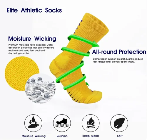 Vista 4 de Elite - Calcetines deportivos de baloncesto para hombres, mujeres y jóvenes