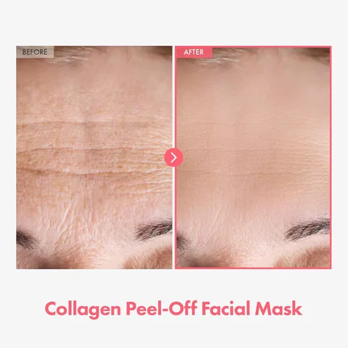 Vista 4 de TOSOWOONG Mascarilla de colágeno hidrolizado, mascarilla facial despegable para elasticidad, hidratación, brillo, piel de vidrio, hidratante facial