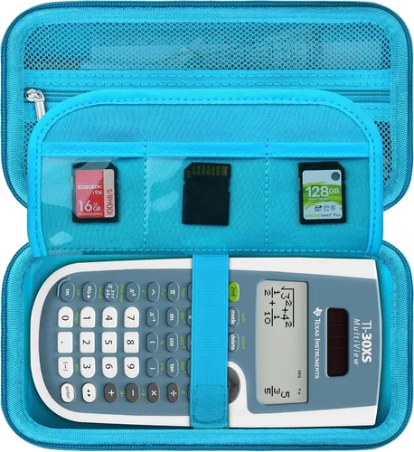 Vista 10 de BOVKE Estuche de repuesto para calculadora gráfica de poliuretano duro para Texas Instruments TI-84 Plus CE/TI-83 Plus CE/Casio fx-9750GII, bolsillo