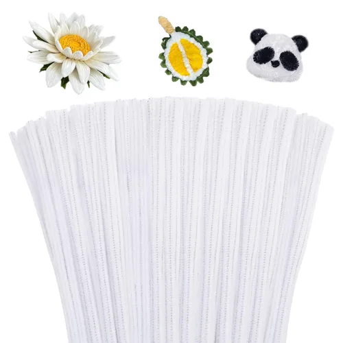 Vista 25 de Giwrmu 200 piezas 20 colores Limpiapipas para Manualidades, Limpiapipas Tallo de Chenilla, Palitos Difusos Suministros para Manualidades