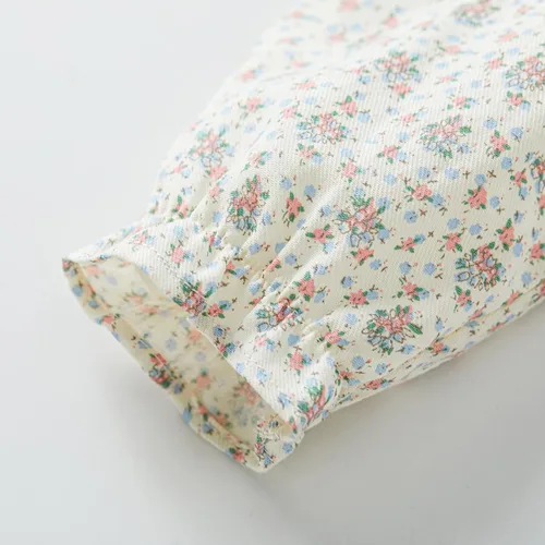 Vista 6 de pureborn Vestido de algodón de manga corta y larga para bebé niña pequeña 0-6T