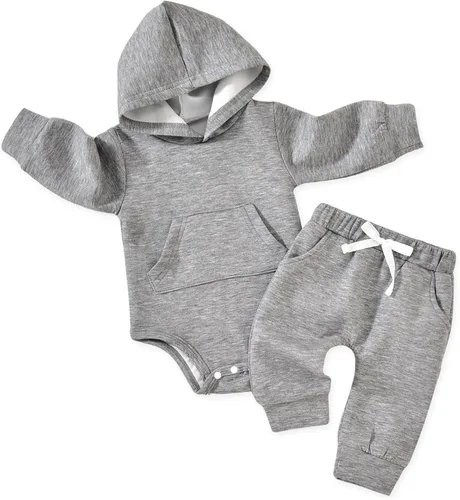 Vista 16 de Aalizzwell Conjunto de sudadera con capucha de invierno para bebé infantil Albaricoque