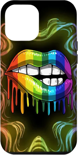 Vista 26 de Rainbow Lip Drip Lesbiana Gay Pride Bisexual Transgénero LGBT Funda para iPhone 17