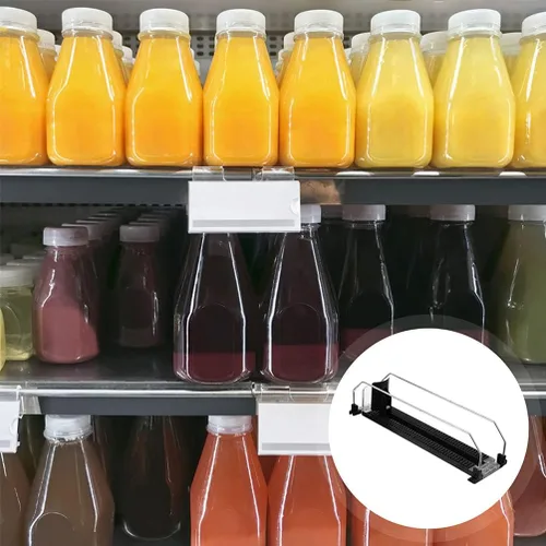 Vista 8 de iplusmile Paquete de 4 dispensadores de bebidas para refrigerador, dispensador de soda autoempujable para refrigerador, organizador de botellas