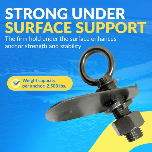 Vista 3 de Ancla, Remolques utilitarios, Barcos, Superficie de la cubierta, Seguro, Carga, Juguetes, Amarre, Resistente, Acero inoxidable Low-Profile Dock