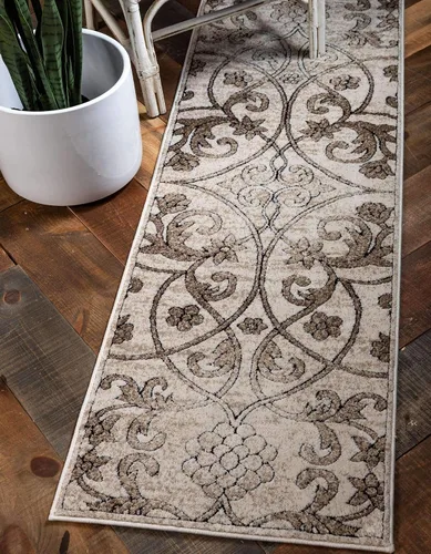 Vista 7 de Unique Loom Rushmore Collection - Alfombra de área Washington (2 pies x 5 pies 1 pulgada, beige oscuro/beige)