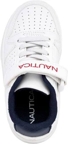 Vista 4 de Nautica Zapatos con correa ajustable para niños Cómodas zapatillas casuales para niños y niñas, niños pequeños y niños pequeños