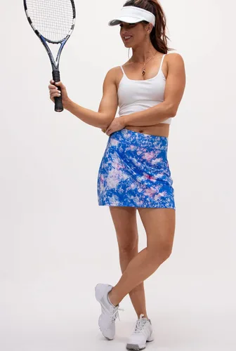 Vista 5 de DEVOPS Paquete de 2 faldas deportivas para mujer, con bolsillos, para correr, golf, entrenamiento, tenis