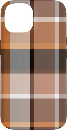 Vista 4 de iPhone 16 Buffalo Check Orange Brown Gingham Scottish Pattern Style Case