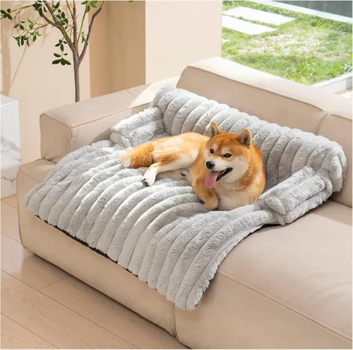 Vista 11 de Avont - Alfombra para Cama de Perro para Sofá, Sobrecama Cálida y Esponjosa para Sofá, Protector de Muebles con Funda Extraíble Lavable para Perros