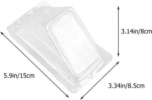 Vista 3 de DOITOOL 100pcs Sandwich Contenedores Plástico Sandwich Box Plástico Sandwich Triángulo Bolsa