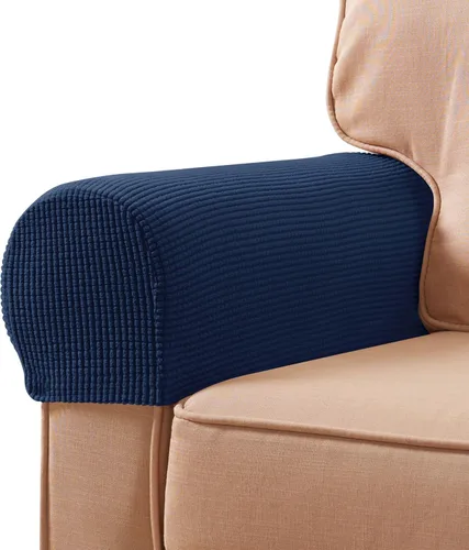 Vista 21 de SUBRTEX Juego de 2 fundas elásticas para brazos de sofá, fundas a cuadros para brazos de sofá, fundas antideslizantes para reposabrazos