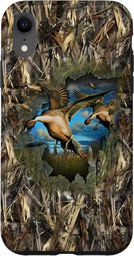Vista 25 de Carcasa para iPhone 17, diseño de camuflaje de caza de aves acuáticas