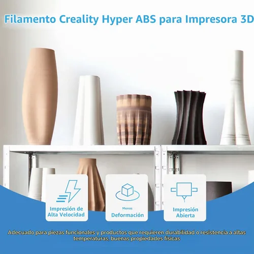 Vista 6 de Creality - Filamento Hyper ABS oficial para K1/K1 Max/K1C, de 1/16 pulgadas, apto para mayoría de impresoras 3D de alta velocidad, práctico