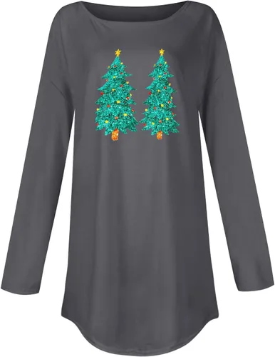 Vista 2 de FlekmanArt Sudadera para mujer, cuello redondo, manga larga, color liso, cómoda, elegante, trajes lindos y a la moda