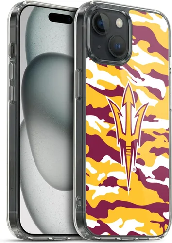 Vista 185 de Head Case Designs Funda de gel ASU Camou con licencia oficial de la Universidad Estatal de Arizona [protección de grado militar] compatible