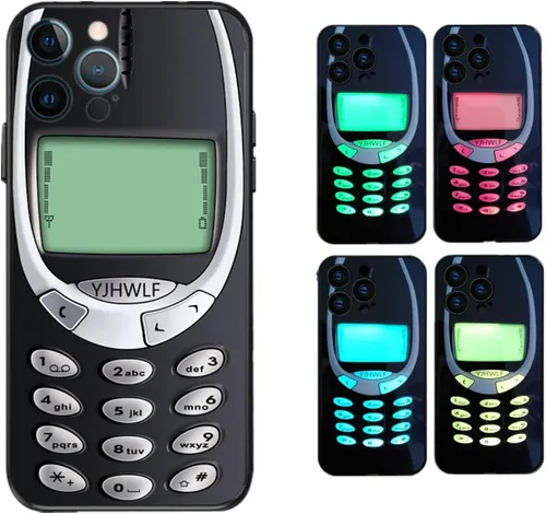 Vista 7 de Funda luminosa compatible con iPhone 11 Pro, cinta de casete retro, a prueba de golpes, funda protectora de vidrio templado, funda especialmente