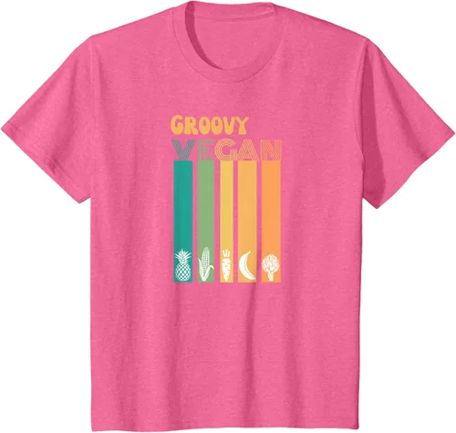 Vista 58 de Groovy Vegan Retro Vintage Cool Veggies 70 80 Flower Power Camiseta, Negro
