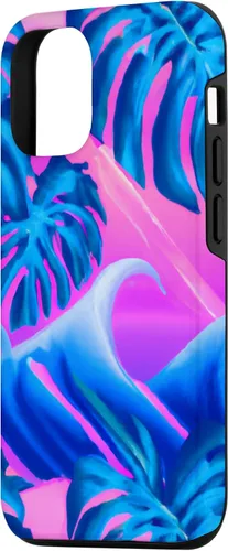Vista 2 de iPhone 15 Hawaii Vaporwave Sunset Synthwave Hawaiian Case