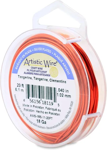 Vista 79 de Artistic Wire, Alambre de cobre de color chapado en plata de calibre 18, resistente al deslustre, amatista, 20 pies