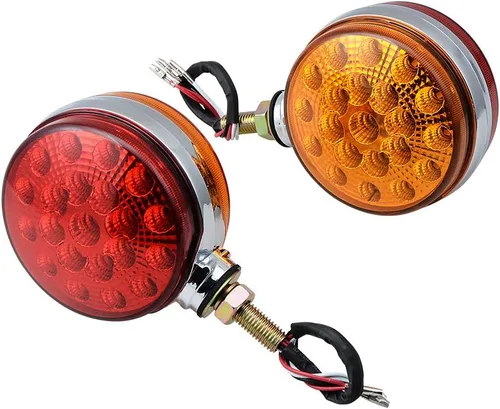 Vista 11 de Astra Depot 2 luces cuadradas de 51 LED para guardabarros de remolque, luces direccionales, doble cara, pedestal, luz de esquina, reflector, doble